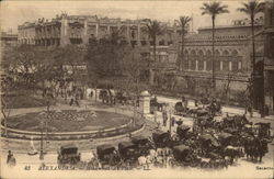 Mohammed Ali Place Alexandria, Egypt Africa Postcard Postcard