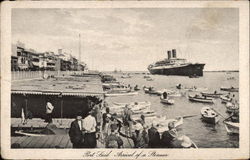 Arrival of a Steamer Postcard