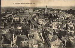 Bird's Eye View of Town Langres, France Postcard Postcard