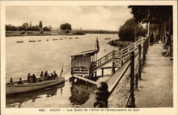 Les Quais de Aliler et l'Embarcadere du Golf Vichy, France Postcard Postcard