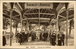 Source de l'Hôpital Vichy, France Postcard Postcard