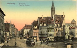 Place du Corbeau Postcard