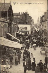 Rue Bannelier - Un Jour de Marche Dijon, France Postcard Postcard