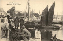 Le Bassin et la Place d'Armes Concarneau, France Postcard Postcard