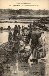 Côte d'Émeraude 300. - Cancale. - Le lavage des Huîtres. G. F France Postcard Postcard