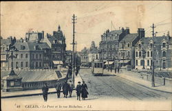 Le Pont et la rue Richelieu Postcard