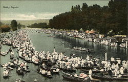 Crowds View the Henley Regatta Postcard