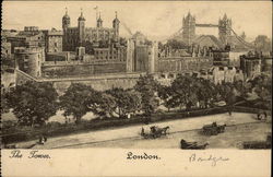 The Tower of London and Tower Bridge England Postcard Postcard