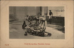 Hindu Burning Ghat, Nimtollah Calcutta, India Postcard Postcard