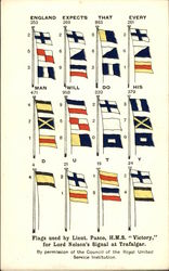 Flags Used by Lieut. Pasco, HMS Victory Postcard