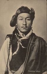 Tibetian Man Asian Postcard Postcard