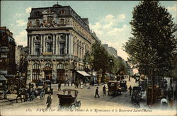 Le Theatre de la Renaissance et le Boulevard Saint-Martin Postcard