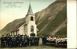 Tveit Kirke med Almue Postcard