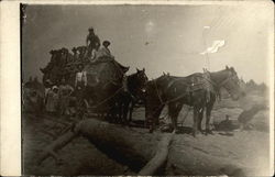 Hauling Logs in Oregon to Mine's Mill Logging Postcard Postcard