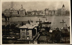 View of City and Canal Shanghai, China Postcard Postcard