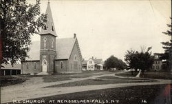 M. E. Church Rensselaer Falls, NY Postcard Postcard