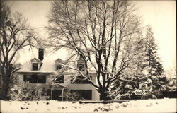 Snow Covered Yard & House Postcard