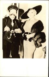 Mae West with Man Actresses Postcard Postcard