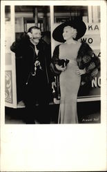 Mae West Posing With Man Skagway, AK Postcard Postcard