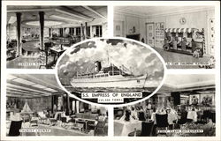 Views of SS Empress of England Postcard