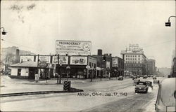 Street Scene Akron, OH Postcard Postcard