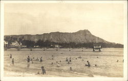 Waikiki Beach Honolulu, HI Postcard Postcard