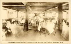 Longfellow's Wayside Inn - The Large Dining Room Postcard