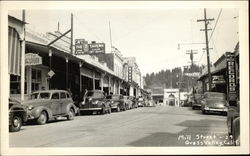 Mill Street Grass Valley, CA Postcard Postcard