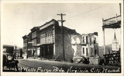 Ruins of Wells Fargo Building Virginia City, NV Postcard Postcard