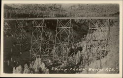 Deep Creek Bridge - Pacific Great Eastern Railway British Columbia Canada Postcard Postcard