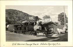 Old Narrow Gauge Train Idaho Springs, CO Postcard Postcard