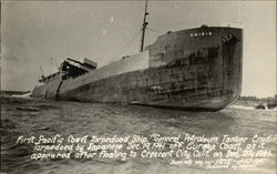 First Pacific Coast Torpedoed Ship Postcard