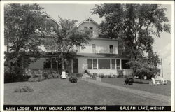 Perry Mound Lodge - Main Lodge, North Shore Balsam Lake, WI Postcard Postcard