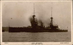 HMS Inflexible Postcard