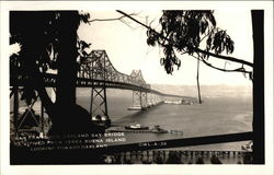 Oakland Bay Bridge as Viewed from Yerba Buena Island, Looking Toward Oakland San Francisco, CA Postcard Postcard