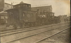 Locomotive and Cabboose "Big Four" Locomotives Postcard Postcard