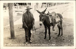 Prospector and his Burro 1900 Canyon City, OR Postcard Postcard