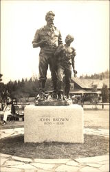 Statue of John Brown and Slave, North Elba Lake Placid, NY Postcard Postcard