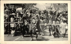 Tiger Hunters in Parade Postcard