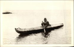 Eskimo and his Kayak Postcard