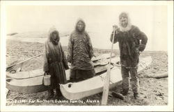 Far Northern Eskimo Family Alaska Postcard Postcard