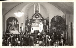 Ski Mass at Our Lady of the Mountains Postcard