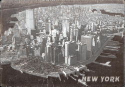 Manhattan Island - Aerial View New York, NY Postcard Postcard