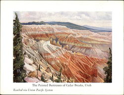 The Painted Buttresses of Cedar Breaks Postcard