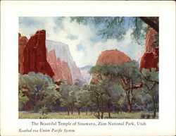 Temple of Sinawava, Zion National Park Utah Postcard Postcard