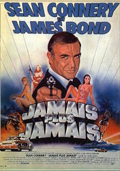 Sean Connery as James Bond - Jamais plus Jamias Movie and Television Advertising Postcard Postcard