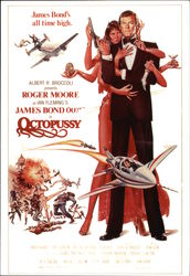 Roger Moore Starring as James Bond 007 in "Octopussy" Movie and Television Advertising Postcard Postcard