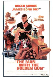 Roger Moore Starring in "The Man with the Golden Gun" Movie and Television Advertising Postcard Postcard