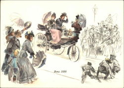 Artist Rendering of Benz 1888 Cars Postcard Postcard