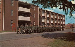 Marching to Class Marine Corps Recruit Depot Parris Island, SC Postcard Postcard